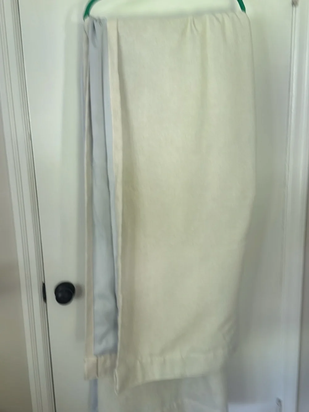 92 in black out beige curtains- two sets- four panels